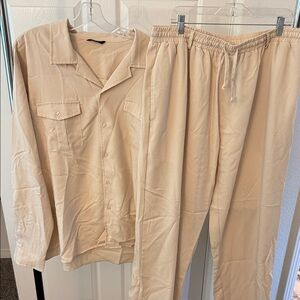 Men's Beige Suit Set